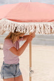 Parasol dubbelzijdig met franjes - Boho flowers