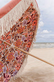 Parasol dubbelzijdig met franjes - Boho flowers