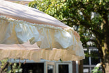 Parasol met lint - licht beige