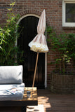 Parasol met lint - licht beige